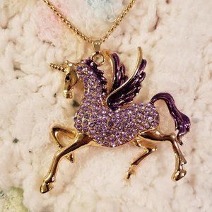 NEW Unicorn Pendant Gemstone Necklace